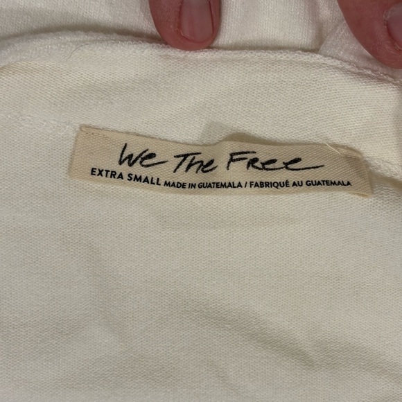 We the Free Off The Shoulder Cream Balloon Sleeve CropTop Women’s Size XS - Picture 4 of 7